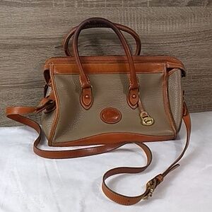Dooney & Bourke Brown and Tan Crossbody Bag